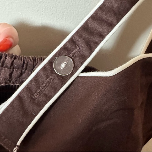 R&K Brown Adjustable Strap Mini Dress Missing Belt Petite Size 16P - Picture 6 of 7